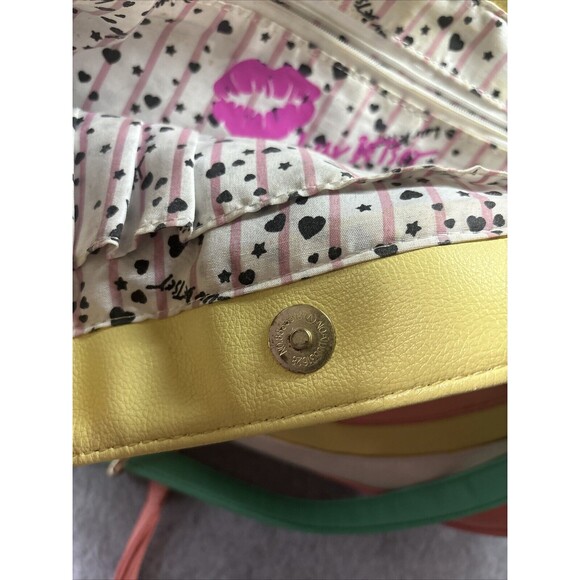 Luv Betsey By Betsey Johnson Purse W Coin Purse Orange Slice Fruit Pink Yellow - Picture 8 of 16
